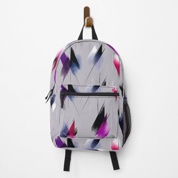 Item preview, Ethereal Brushstroke Angles with Magenta, Black, and Gray Layers designed and sold by Moisky Patterns.