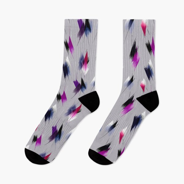 Item preview, Ethereal Brushstroke Angles with Magenta, Black, and Gray Layers designed and sold by Moisky Patterns.