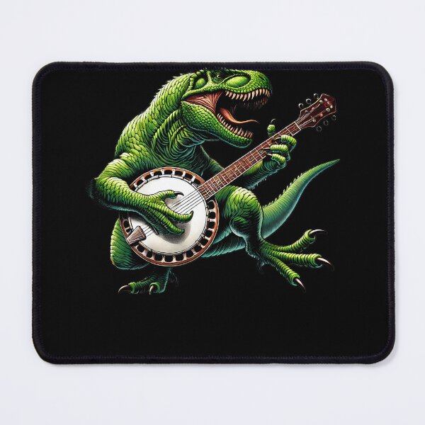 Item preview, Dinosaur Playing Banjo Player Banjoist designed and sold by Kimberley King Art King Art.