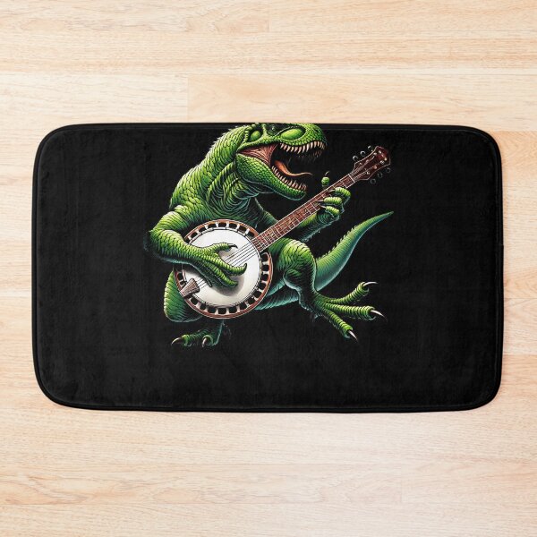 Item preview, Dinosaur Playing Banjo Player Banjoist designed and sold by Kimberley King Art  King Art.