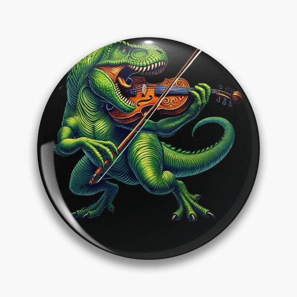 Item preview, Dinosaur Playing Fiddle Player designed and sold by Kimberley King Art  King Art.