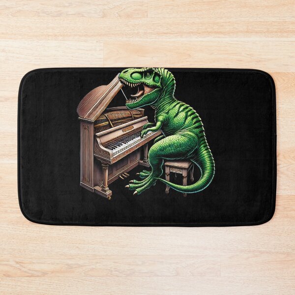 Item preview, Dinosaur Playing Piano Player Pianist designed and sold by Kimberley King Art  King Art.