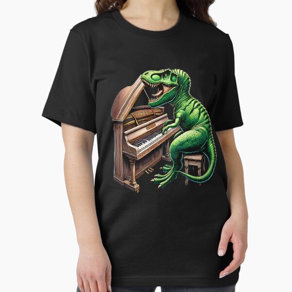 Item preview, Dinosaur Playing Piano Player Pianist designed and sold by Kimberley King Art  King Art.