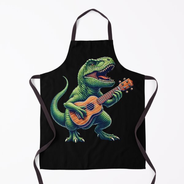 Item preview, Dinosaur Playing Ukulele Player Ukulelist designed and sold by Kimberley King Art  King Art.