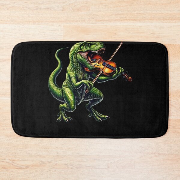 Item preview, Dinosaur Playing Violin Player Violinist designed and sold by Kimberley King Art  King Art.
