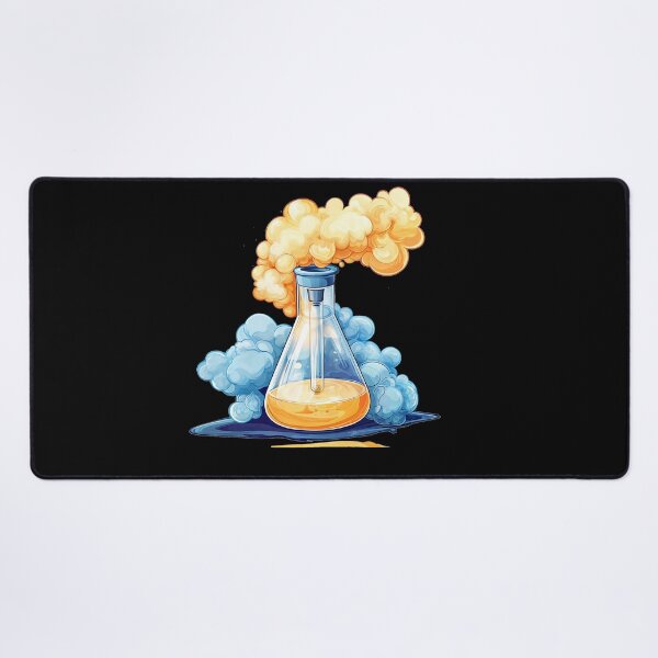 Item preview, Colorful laboratory flask emits vibrant steam while showcasing a chemical reaction designed and sold by Ms. Iryna.