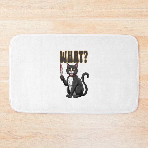 Item preview, Cat What Murderous Black Cat With Knife designed and sold by goingoncetwice.