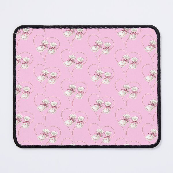 Item preview, Pink heart with baby shoes for girls designed and sold by MyREDBlack.