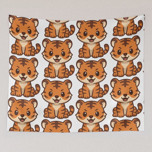 Item preview, Chibi Tiger – Fierce but Cute Sticker designed and sold by Emanova9.