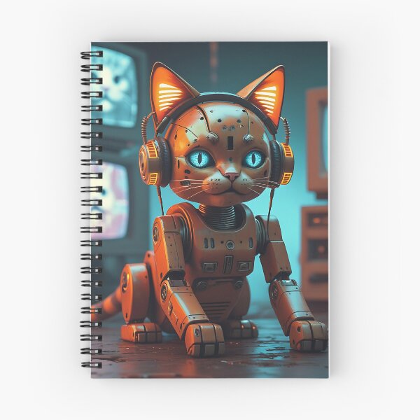 Item preview, Retro robot cat designed and sold by Zazeyy.