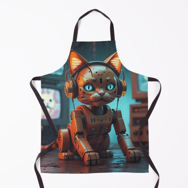 Item preview, Retro robot cat designed and sold by Zazeyy.