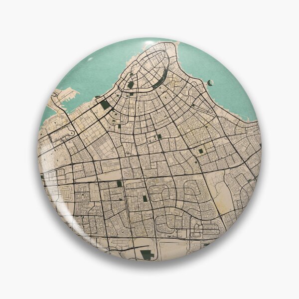 Item preview, Kuwait City Map - Vintage designed and sold by deMAP.