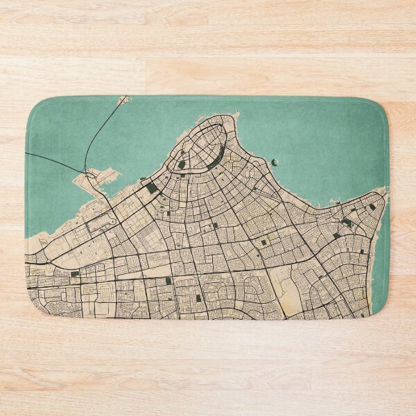 Item preview, Kuwait City Map - Vintage designed and sold by deMAP.