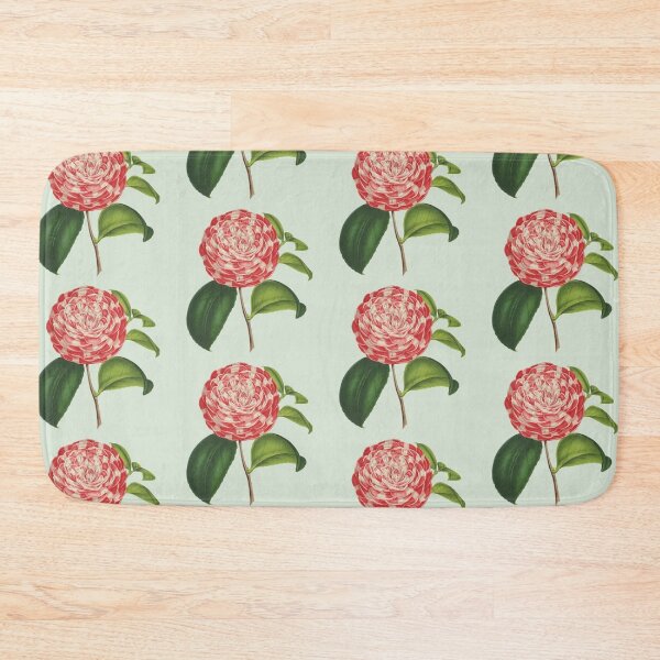 Item preview, Pink and White Camellia Japonica Flower designed and sold by IrisAndIvy.