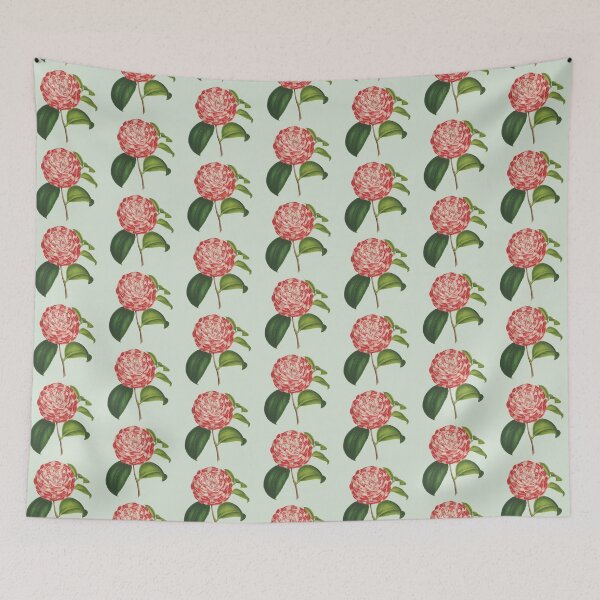 Item preview, Pink and White Camellia Japonica Flower designed and sold by IrisAndIvy.