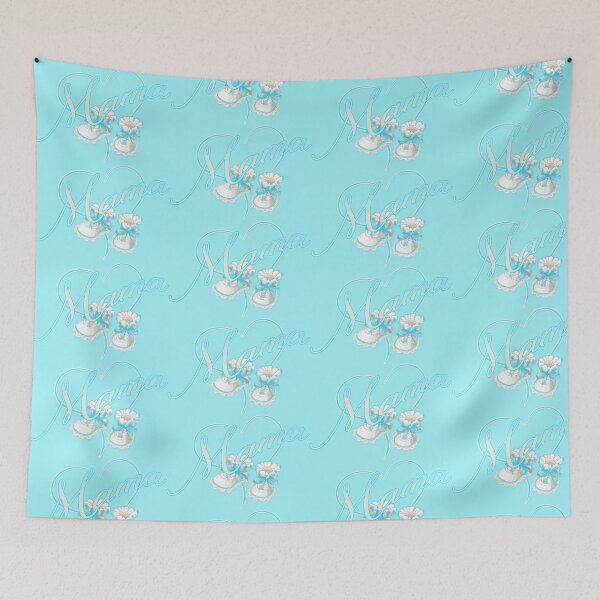 Item preview, Mom with heart & baby shoes in sky blue designed and sold by MyREDBlack.