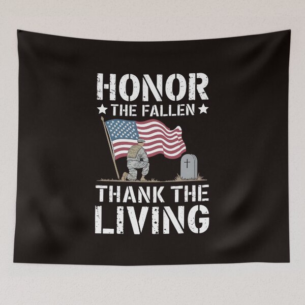Item preview, Honor The Fallen Thank The Living US Flag Memorial Day designed and sold by MAKOPOKOShop.