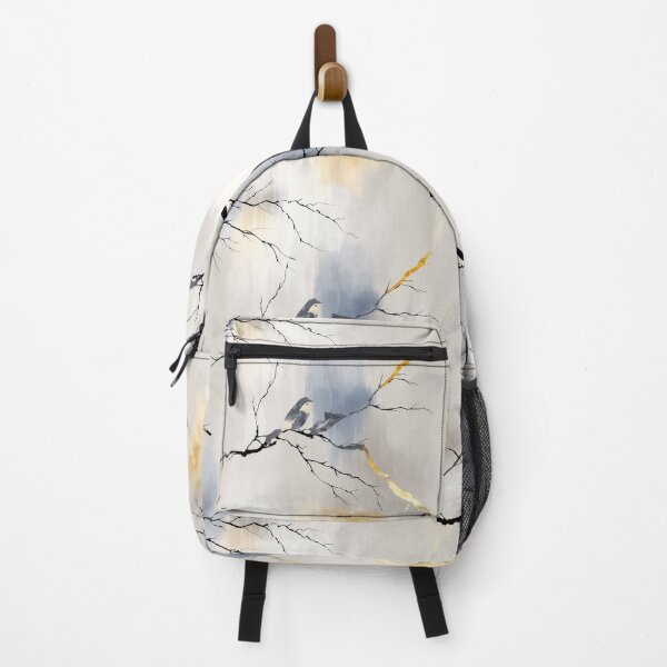 Item preview, Ethereal Birds on Branches with Gold, Gray, and Blue Accents designed and sold by Moisky Patterns.