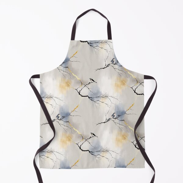 Item preview, Ethereal Birds on Branches with Gold, Gray, and Blue Accents designed and sold by Moisky Patterns.