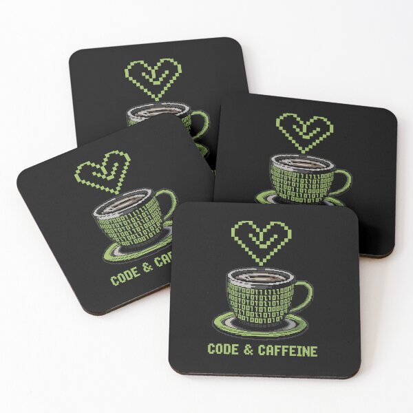 Item preview, Code & Caffeine Design - Retro Tech Gift designed and sold by PrintF-Coffee.