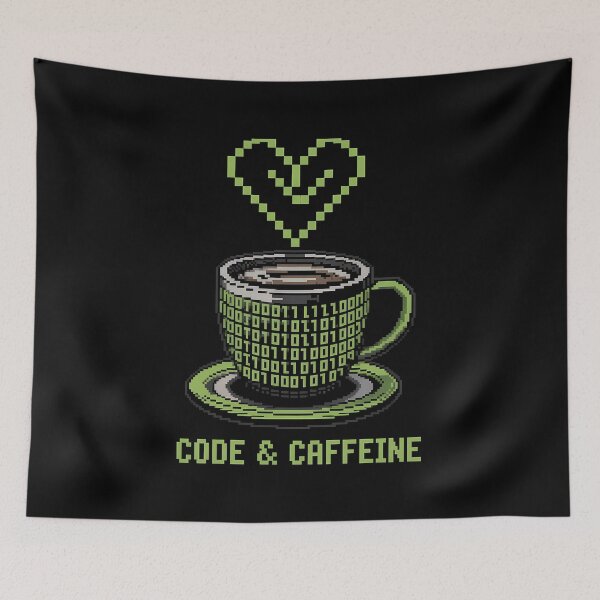 Item preview, Code & Caffeine Design - Retro Tech Gift designed and sold by PrintF-Coffee.