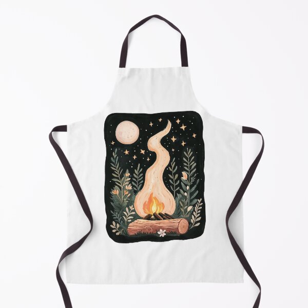 Item preview, Cozy campfire illuminates a night sky filled with stars and moonlight designed and sold by Ms. Iryna.