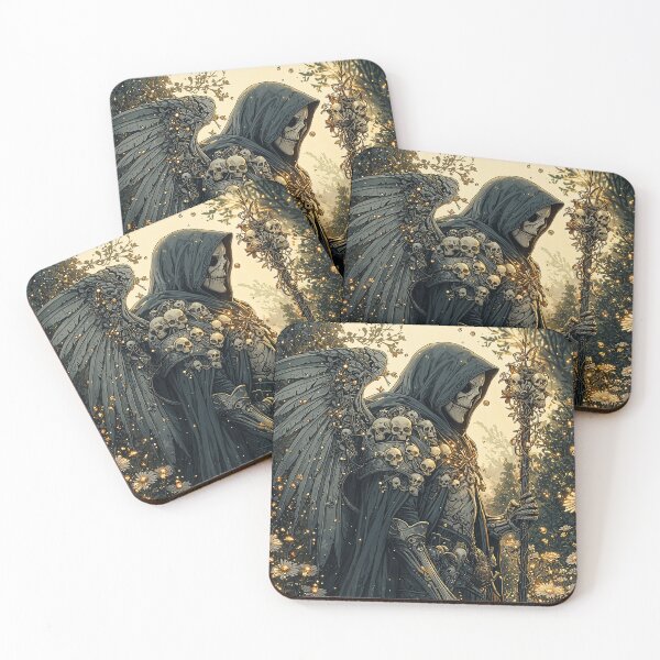 Item preview, Death’s Garden – The Grim Reaper Among Blossoms designed and sold by SuperNovaDesigns.