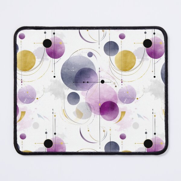 Item preview, Ethereal Orb Harmony with Gold, Purple, and Gray Circles designed and sold by Moisky Patterns.