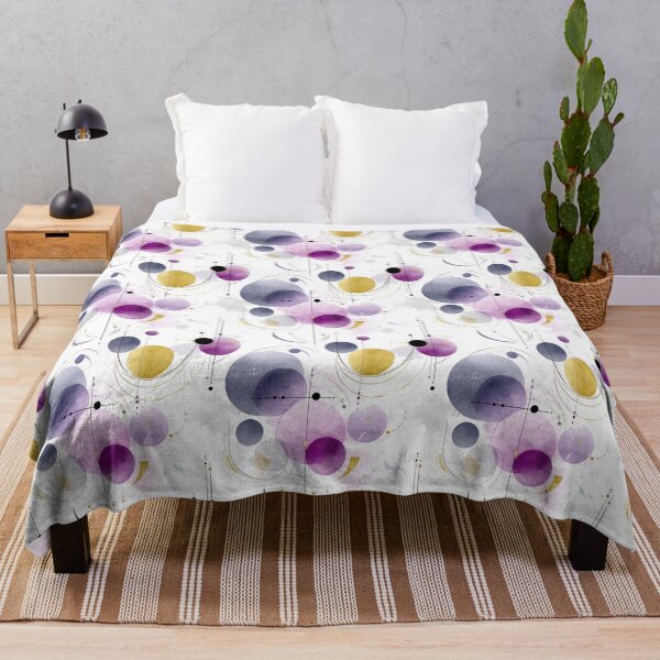 Item preview, Ethereal Orb Harmony with Gold, Purple, and Gray Circles designed and sold by Moisky Patterns.