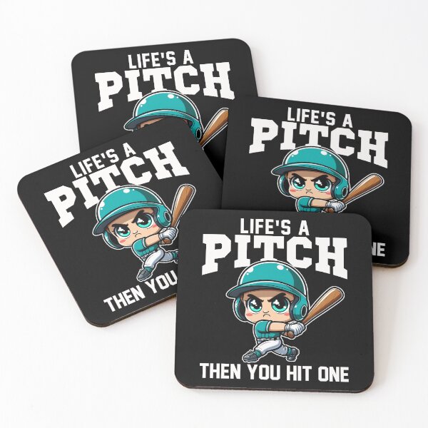Item preview, LIFE'S A PITCH THEN YOU HIT ONE - BASEBALL GIFT designed and sold by KEF Custom.