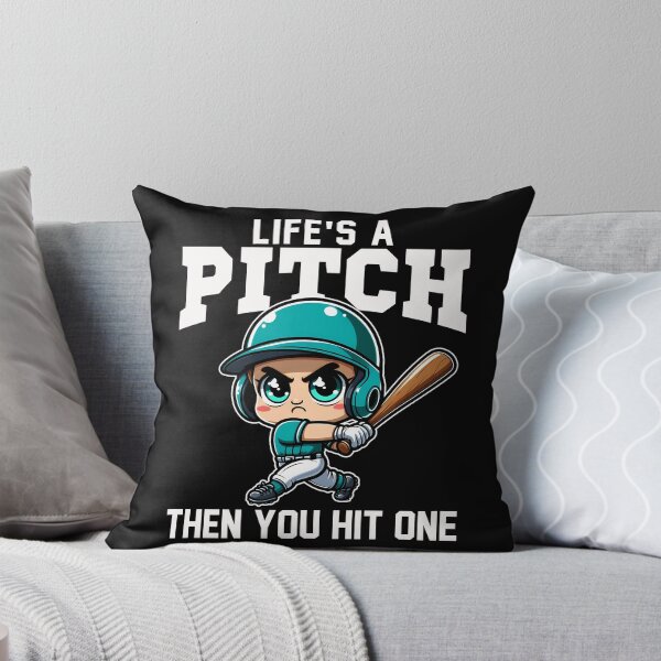 Item preview, LIFE'S A PITCH THEN YOU HIT ONE - BASEBALL GIFT designed and sold by KEF Custom.