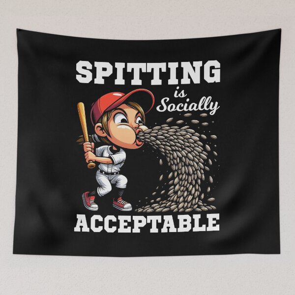 Item preview, BASEBALL: WHERE SPITTING IS SOCIALLY ACCEPTABLE - BASEBALL GIFT designed and sold by KEF Custom.