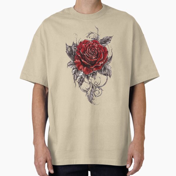 Artikel-Vorschau von Gothic Red Rose Floral Tattoo Design mit Vintage Barock Elemente, designt und verkauft von IdeaSmith.