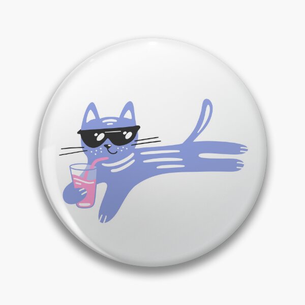 Item preview, Purple cat with pink soda designed and sold by artful-meows.