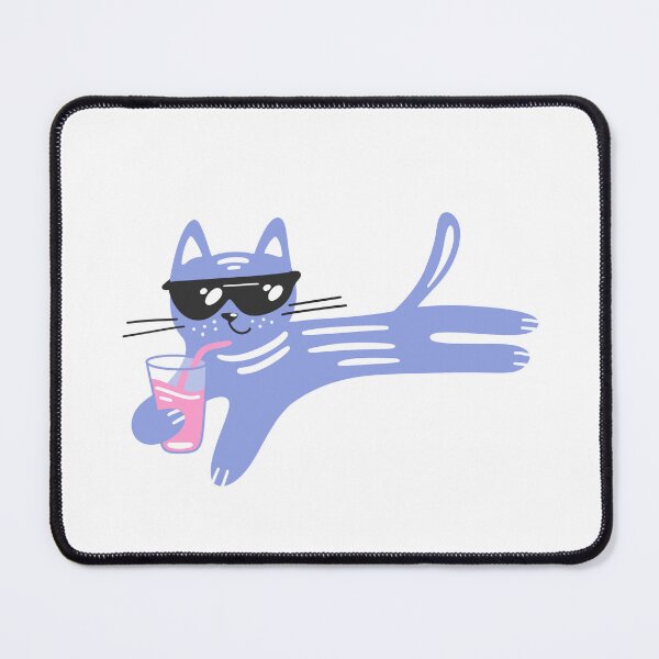Item preview, Purple cat with pink soda designed and sold by artful-meows.