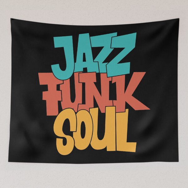 Item preview, great design "Jazz - Funk - Soul - Music" for shirts and mugs with smooth colors designed and sold by Boogosh.