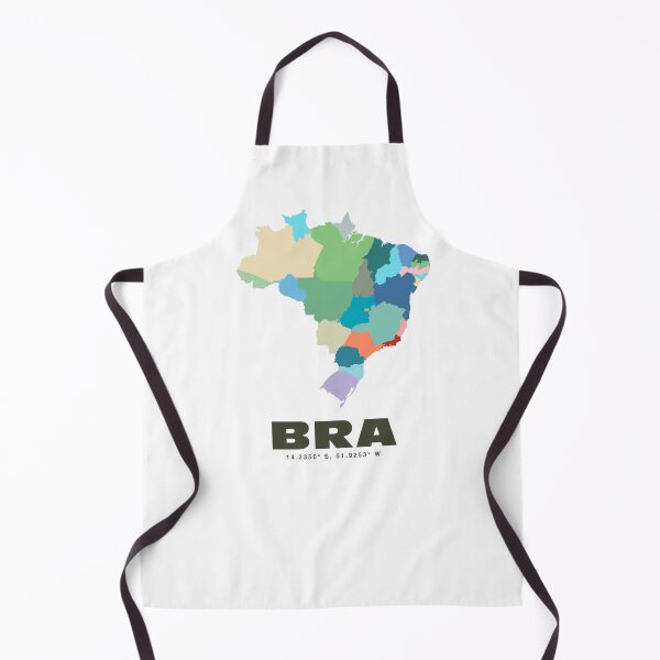 Item preview, Colorful Brazil Map - Modern Minimalist South America Art designed and sold by CartoPrints.
