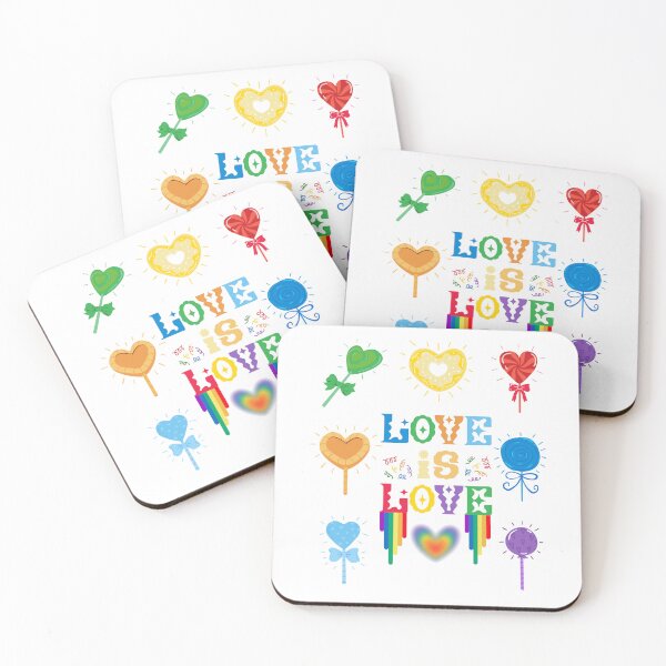 Item preview, Love is Love – Colorful Candy Heart Rainbow designed and sold by ZerotwoStudio.