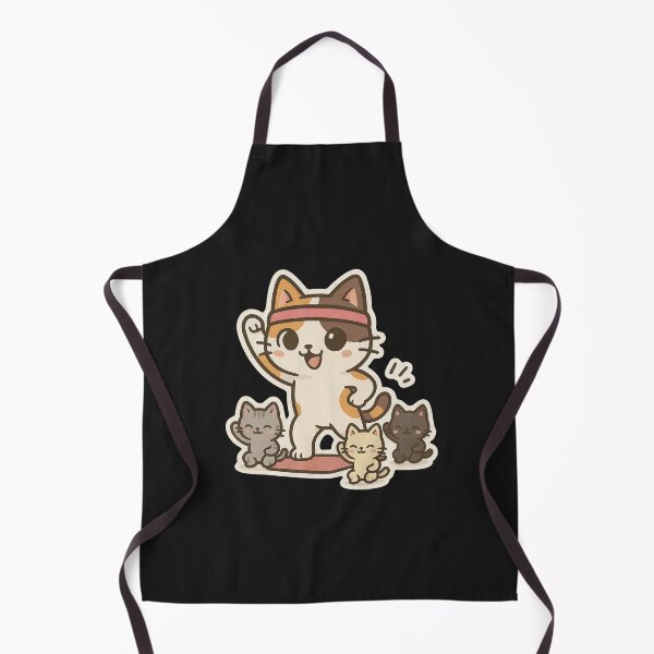 Item preview, Fit Cat Squad Leader – Cute Chibi Calico Cat Leading a Fitness Workout designed and sold by ColorSplash123.
