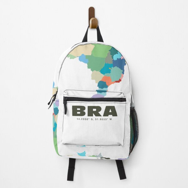 Item preview, Colorful Brazil Map - Modern Minimalist South America Art designed and sold by CartoPrints.