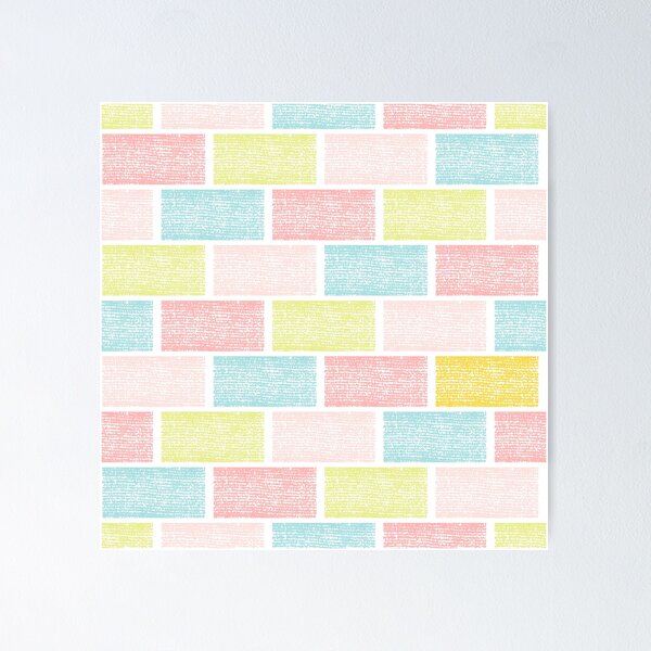 Item preview, Textured baby joyful blocks wall  designed and sold by chiara-de-david.