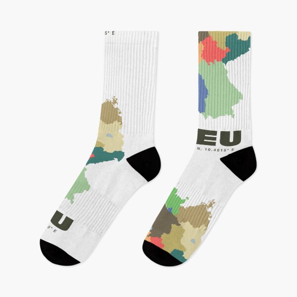 Item preview, Colorful Deutchland Map - Modern Minimalist Germany Art designed and sold by CartoPrints.