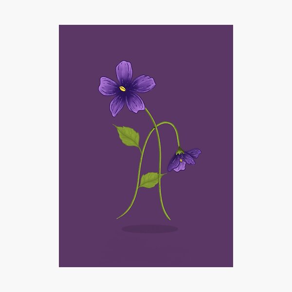 Item preview, Violet Flower Art – Elegant Botanical Design designed and sold by Live_With_Suzy.