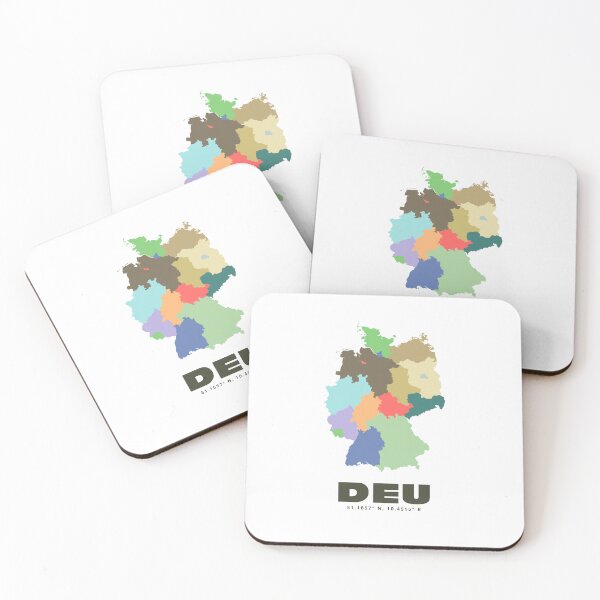 Item preview, Colorful Deutchland Map - Modern Minimalist Germany Art designed and sold by CartoPrints.