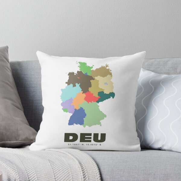 Item preview, Colorful Deutchland Map - Modern Minimalist Germany Art designed and sold by CartoPrints.