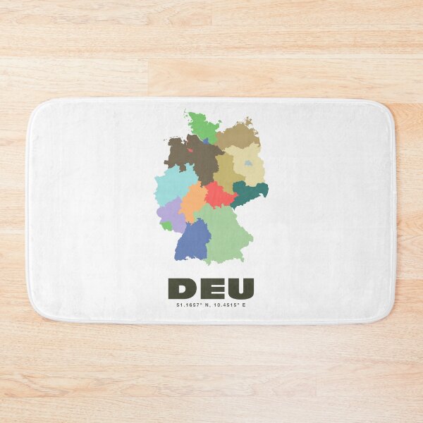 Item preview, Colorful Deutchland Map - Modern Minimalist Germany Art designed and sold by CartoPrints.