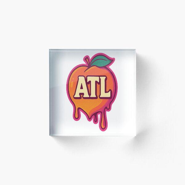 Item preview, ATL Drip Peach: Diseño minimalista de ropa urbana de Atlanta designed and sold by POD DYNASTY | Original Print On Demand T-Shirt Graphics.