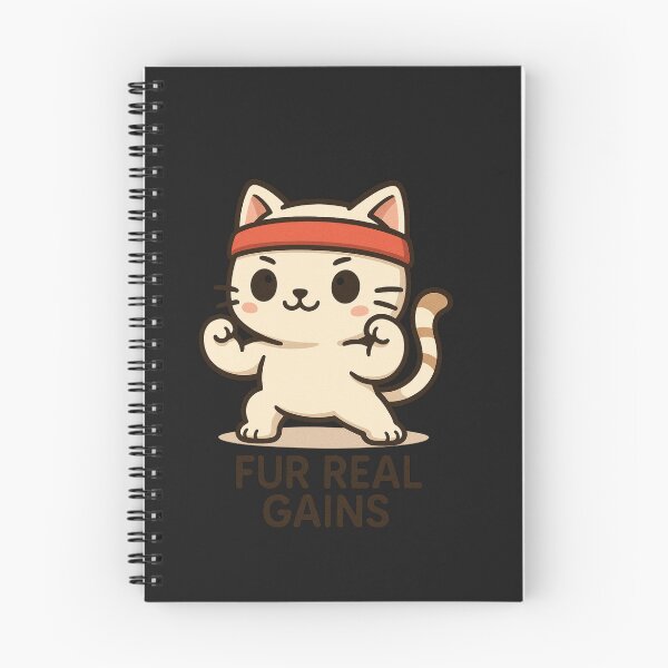 Item preview, FlexiFur – Chibi Cat Flexing Muscles "Fur Real Gains" Cute Fitness Sticker & Apparel Design designed and sold by ColorSplash123.