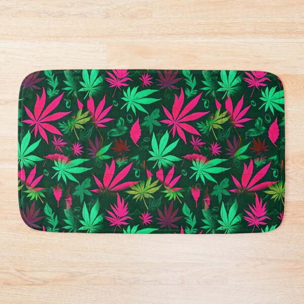 Item preview, Cannabis Pattern Teal Magenta Leaf Vibes designed and sold by MindWave THC.