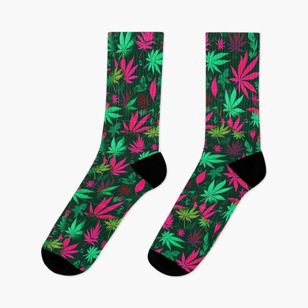 Item preview, Cannabis Pattern Teal Magenta Leaf Vibes designed and sold by MindWave THC.